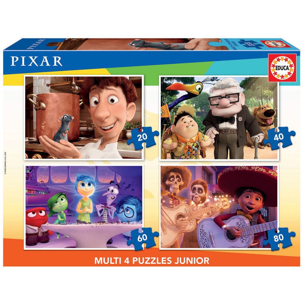 Puzzle Educa, 4 in 1 Pixar 2, 20-40-60-80 piese