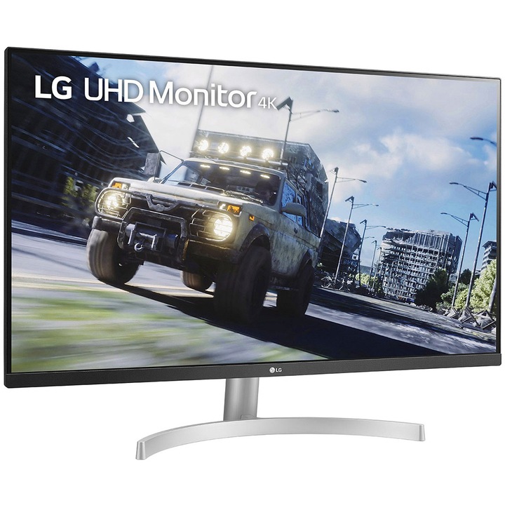 LG 32UN500-W UHD monitor, 31.5", 4K UHD, 3840x2160, HDR10, FreeSync, hangszóró, HDMI, DP