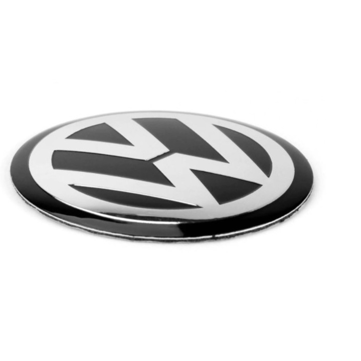 Volkswagen öntapadós embléma matrica, alumínium, 6.5 cm