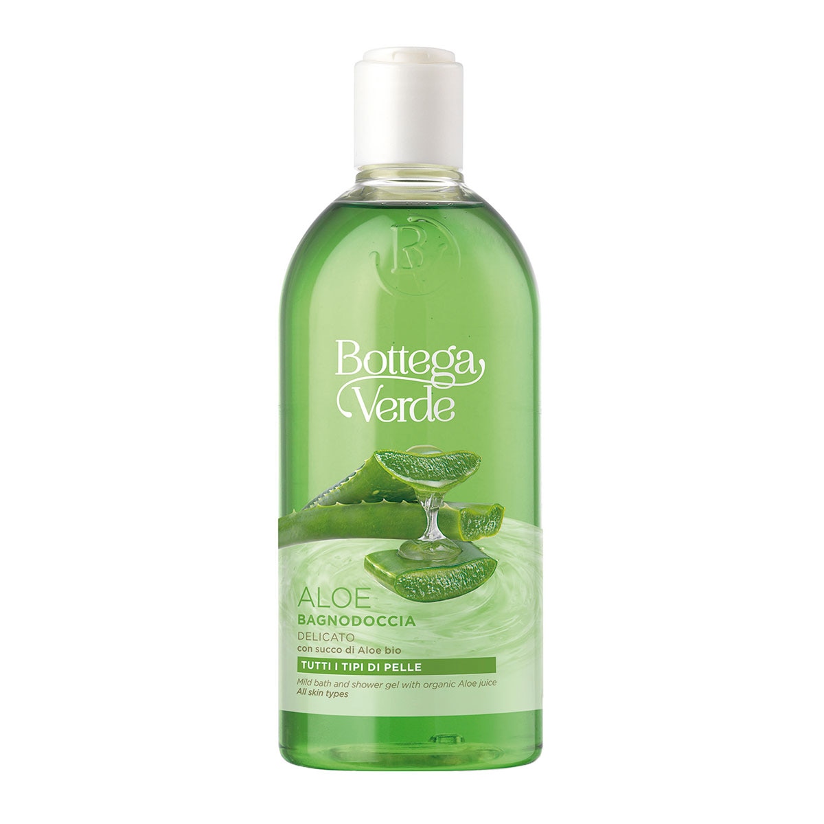 Gel de dus cu 90% extract de suc de aloe vera bio - Aloe, 400 ML, Bottega Verde