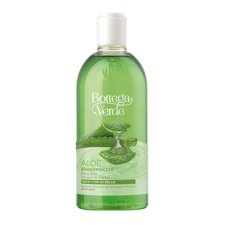 Botegga Verde, Tusfürdő 90% bio aloe vera juice kivonattal - Aloe, 400 ml