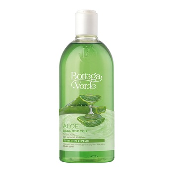 Gel de dus cu 90% extract de suc de aloe vera bio - Aloe, 400 ML, Bottega Verde Gel de dus cu 90% extract de suc de aloe vera bio - Aloe, 400 ML, Bottega Verde