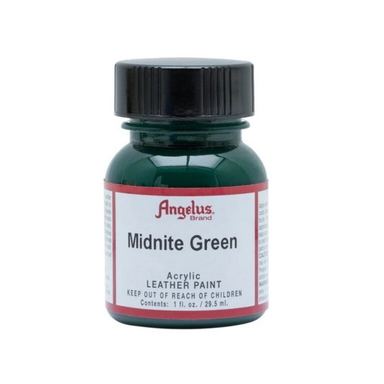 Vopsea acrilica Midnite Green pentru piele, Angelus Standard 29,5ml