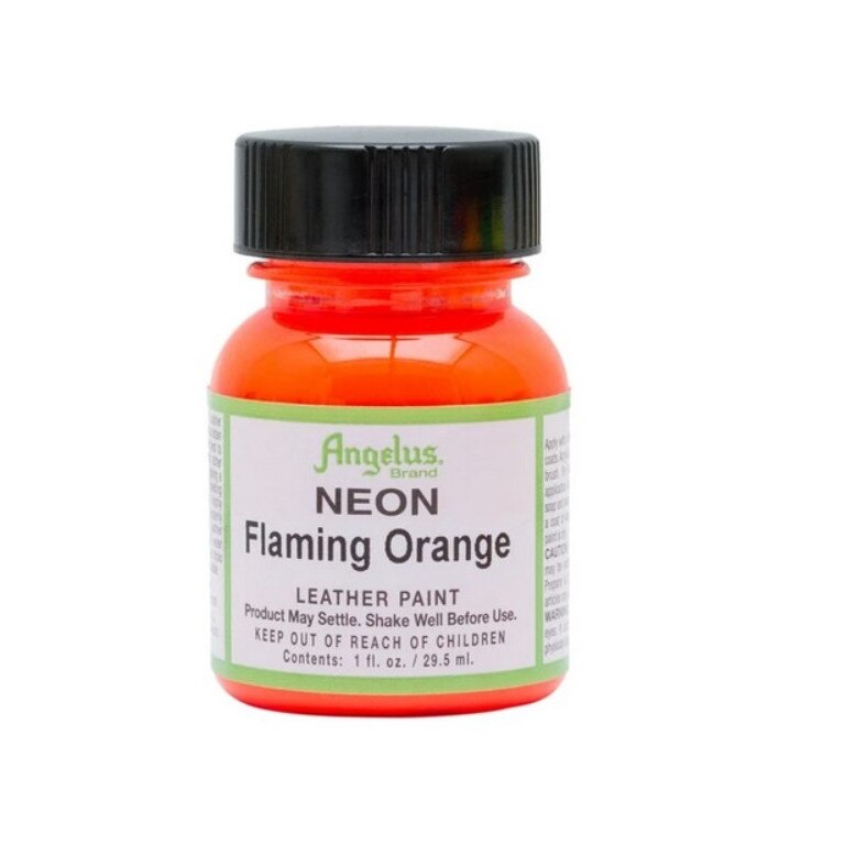 Vopsea acrilica Flaming Orange pentru piele, Angelus Neon 29,5ml