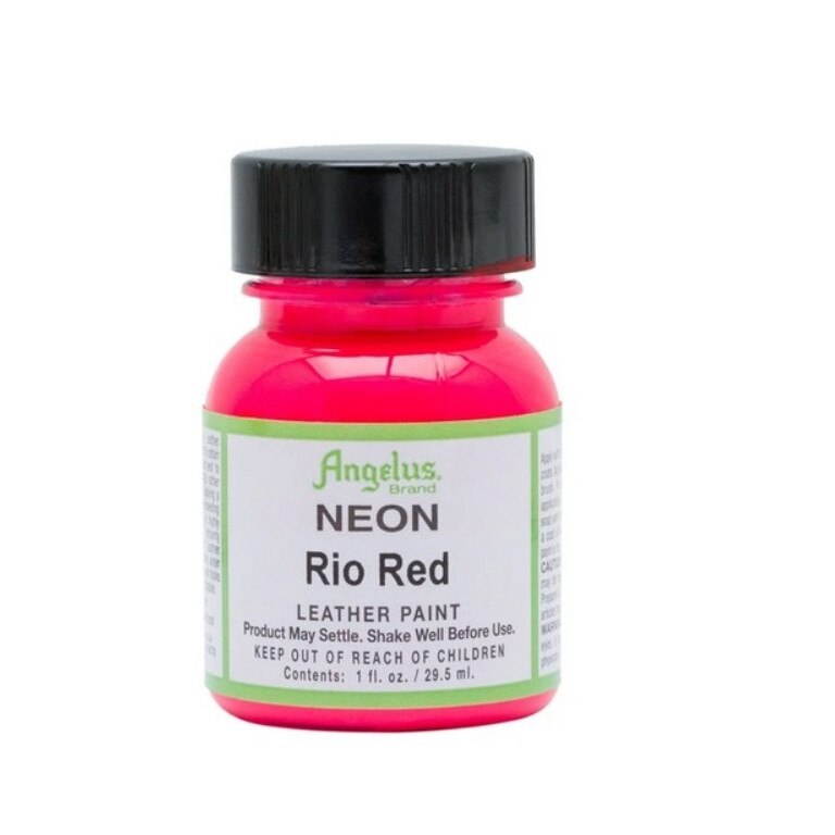 Vopsea acrilica Rio Red pentru piele, Angelus Neon 29,5ml