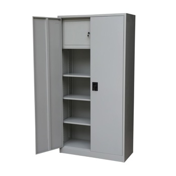 Dulap metalic fiset cu 2 usi si caseta si 3 polite 40kg/polita 900x400x1800 mm B4U Dulap metalic fiset cu 2 usi si caseta si 3 polite 40kg/polita 900x400x1800 mm B4U