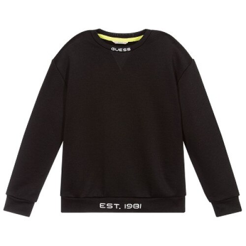 Hanorac fata, Guess, negru cu logo