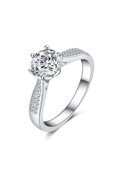 Inel de logodna din Argint 925 Diamond cu pietricele de zirconiu Inel de logodna din Argint 925 Diamond cu pietricele de zirconiu