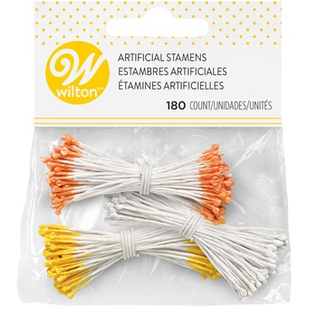 Stamine colorate (necomestibile) pentru decoratiuni florale, 5.7 cm, Wilton, 3 x 60 buc Stamine colorate (necomestibile) pentru decoratiuni florale, 5.7 cm, Wilton, 3 x 60 buc