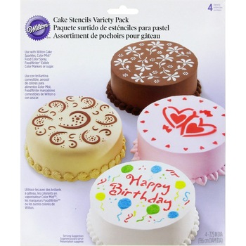 Set de 4 sabloane pentru decorare torturi, Wilton, 20 cm diametru Set de 4 sabloane pentru decorare torturi, Wilton, 20 cm diametru