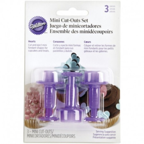 Set decupatoare fondant inima, 3 buc, Wilton