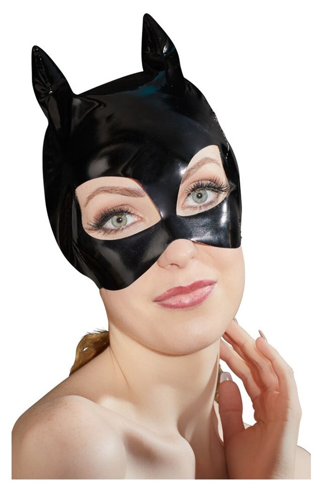 Masca pisicuta, Orion, vinil, negru, marime One Size