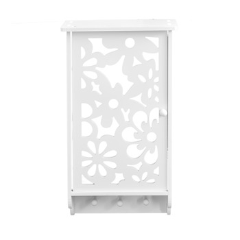 Dulap pentru baie cu agatatori, Naimeed D15, culoare Alb, 47 x 11 x 26 cm Dulap pentru baie cu agatatori, Naimeed D15, culoare Alb, 47 x 11 x 26 cm