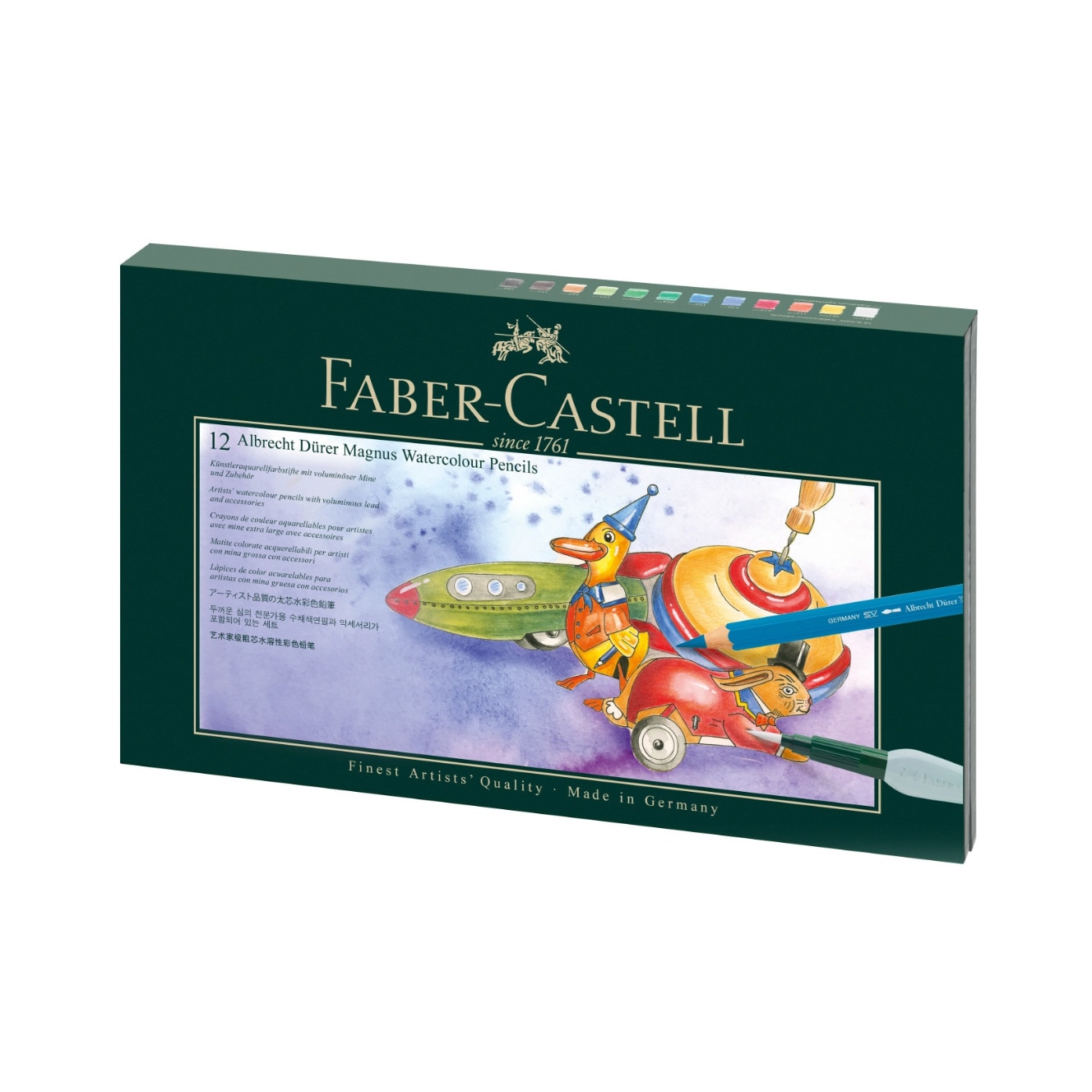 Cutie Cadou 12 Creioane A.Durer Magnus + Creion Grafit+ Accesorii Faber-Castell