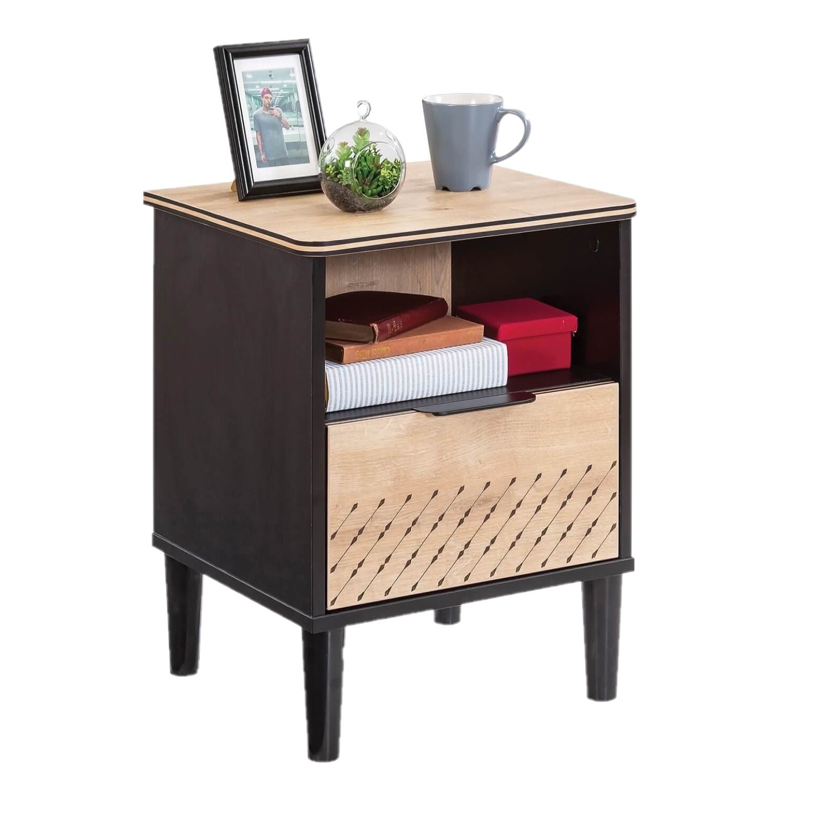 Noptiera pentru camera adolescenti Colectia Black 44x54x40 cm