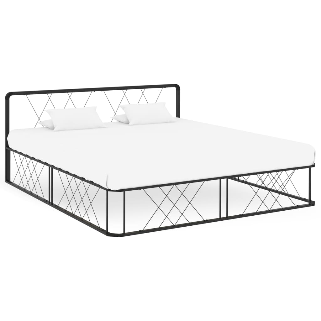 Cadru de pat - vidaXL- Metal, 180 x 200cm, Negru