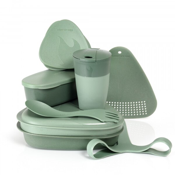 Set vase Light My Fire MealKit Bio, verde, 8 bucati