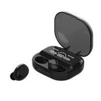 Casti Bluetooth 5.0, Wireless (Fara fir), Display LED inteligent, Touch Control, Pairing automat, Rezistenta la apa IPX8, Handsfree, Compatibile Android & iOS, Negru, Model A2