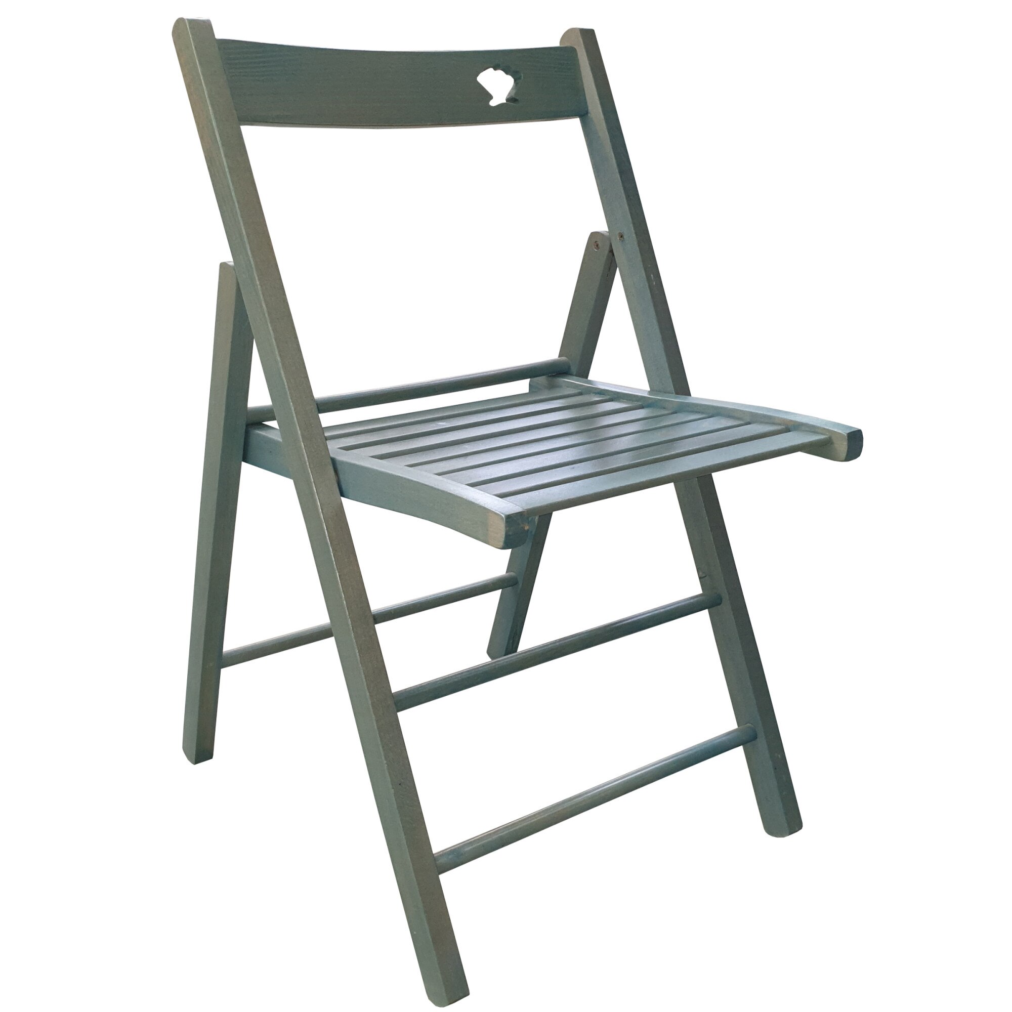 Scaun PLIANT, Lemn, 47x55x75/45cm, Gri