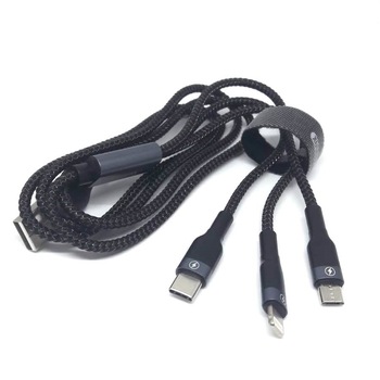Cablu de date/incarcare Remax, Sury 2 series 3in1 RC-070, MicroUSB/USB-C/Lightning, Negru Cablu de date/incarcare Remax, Sury 2 series 3in1 RC-070, MicroUSB/USB-C/Lightning, Negru