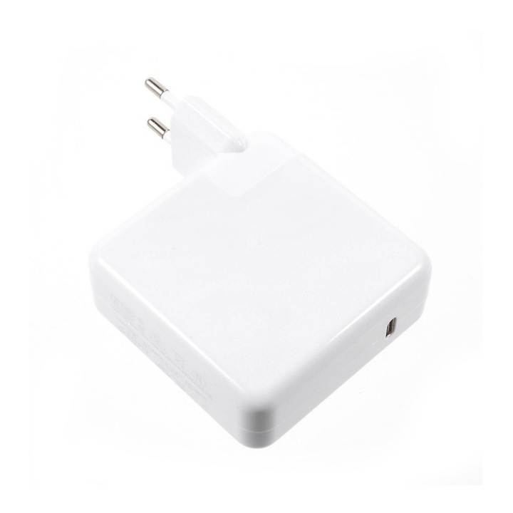Зарядно Macbook 61W Type-C кабел + USB-C - USBC 2 метра A1706 A1718 A1989 A1932 A1882 A1534 A1540 A1707 A1708 Съвместим