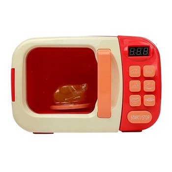 Cuptor cu microunde LeanToys cu accesorii, roz Cuptor cu microunde LeanToys cu accesorii, roz