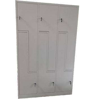 Dulap metalic vestiar cusetat 3x2 cu 6 compartimente tip Z 1150x450x1800 mm B4U Dulap metalic vestiar cusetat 3x2 cu 6 compartimente tip Z 1150x450x1800 mm B4U