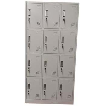 Dulap metalic vestiar cusetat 3x4 cu 12 compartimente - 900x500x1800 mm B4U Dulap metalic vestiar cusetat 3x4 cu 12 compartimente - 900x500x1800 mm B4U