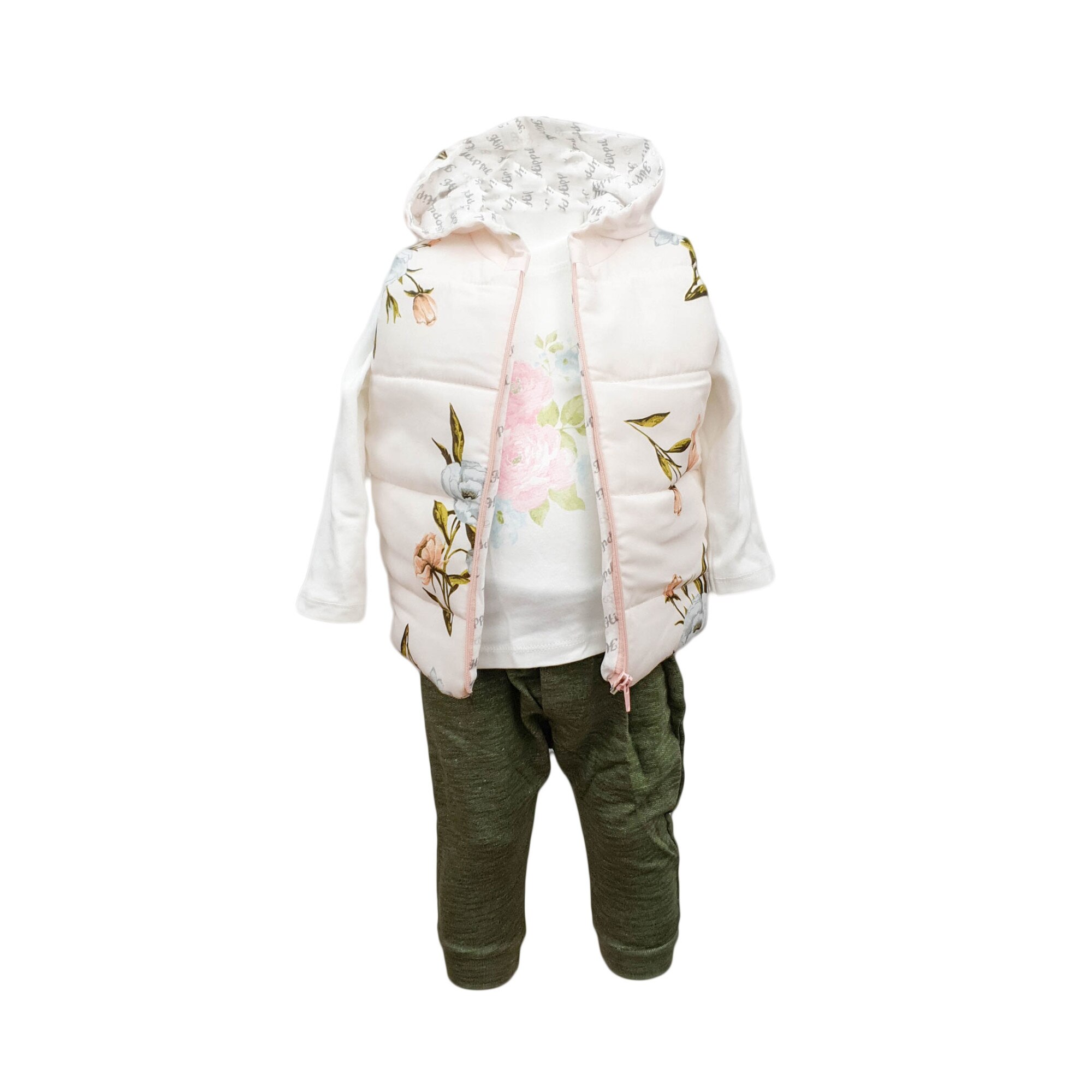 Compleu multicolor, trei piese, pentru fete