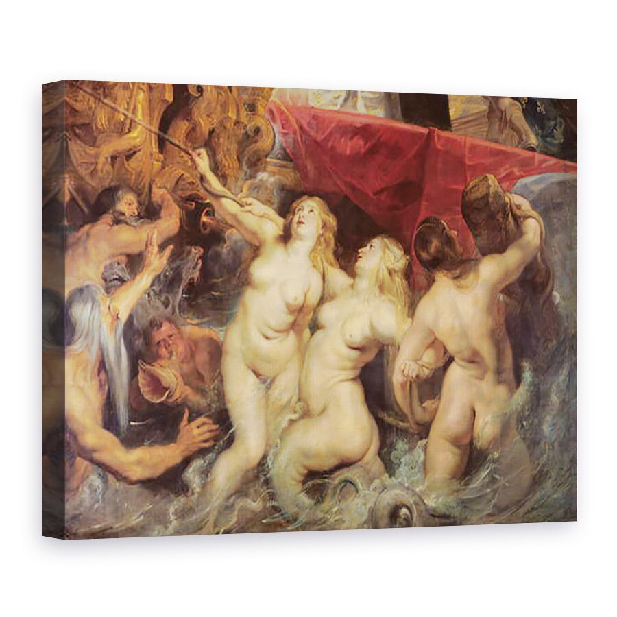 Tablou canvas - Peter Paul Rubens - Detaliu al sirenelor din Sosirea Mariei de Medici in Marsilia, 3 noiembrie 1600, 75 x 100 cm