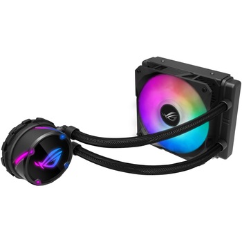 Cooler procesor all-in-one ROG STRIX LC 120 RGB, pompa si ventilatoare cu iluminare ARGB Cooler procesor all-in-one ROG STRIX LC 120 RGB, pompa si ventilatoare cu iluminare ARGB
