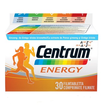 Centrum Energy de la A la Zinc Pfizer, 30 comprimate Centrum Energy de la A la Zinc Pfizer, 30 comprimate
