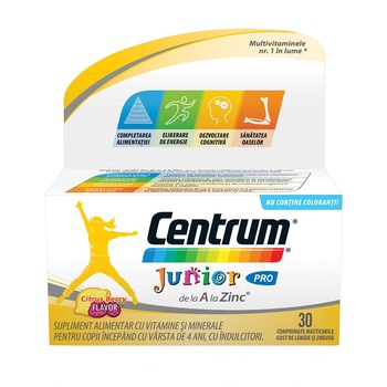 Centrum Junior A-Z Pro Pfizer, 30 comprimate Centrum Junior A-Z Pro Pfizer, 30 comprimate