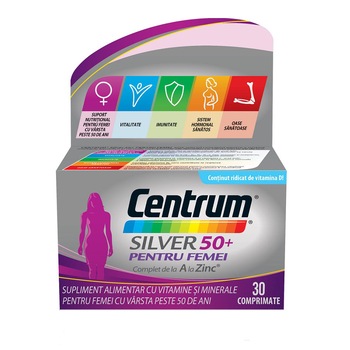 Centrum Silver 50+ pentru femei Pfizer, 30 comprimate Centrum Silver 50+ pentru femei Pfizer, 30 comprimate