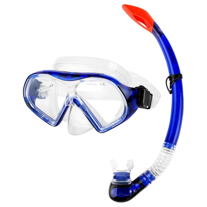 Комплект маска и шнорхел Spokey Celebes, син