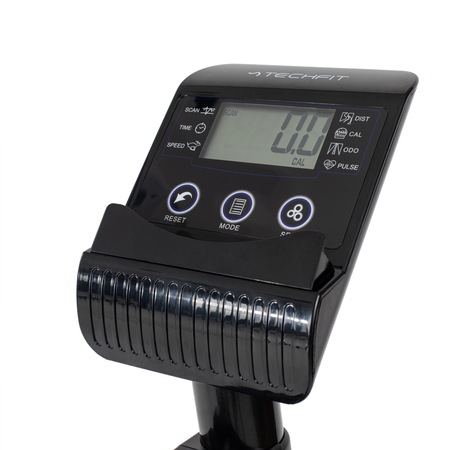 Bicicleta orizontala TECHFIT R350, Volanta 6 Kg, Scaun reglabil pe orizontala, Ecran LCD, Negru - Rosu