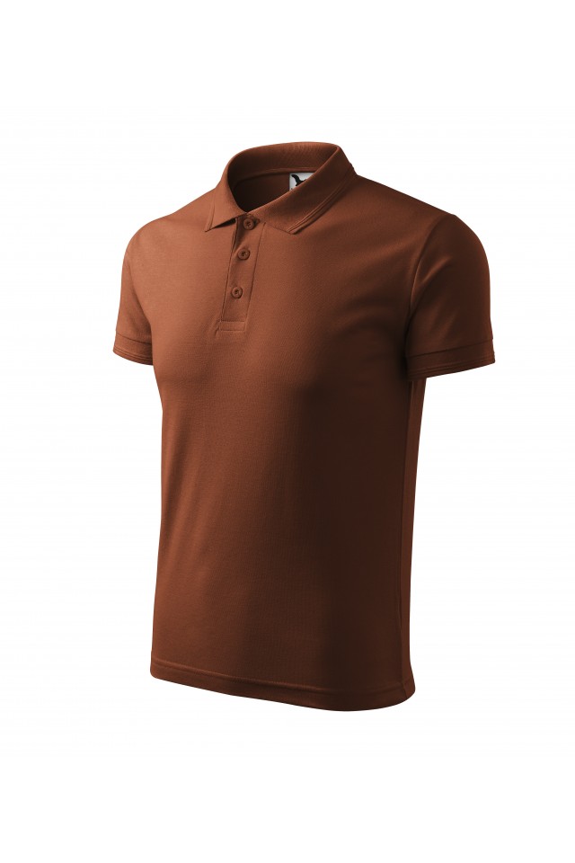 Tricou barbati, tip polo,Cafea 203-27, Maro
