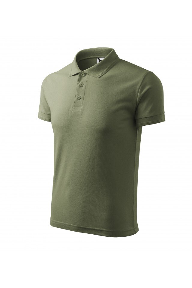 Tricou barbati, tip polo,Khaki 203-09, Kaki