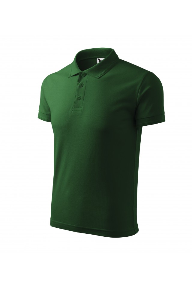 Tricou barbati, tip polo,Verde sticla 203-06, Verde