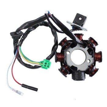Stator Scuter GY6 125cc, 150cc 4 Timpi (8 Bobine+Senzor Scanteie, 5 Fire) Stator Scuter GY6 125cc, 150cc 4 Timpi (8 Bobine+Senzor Scanteie, 5 Fire)