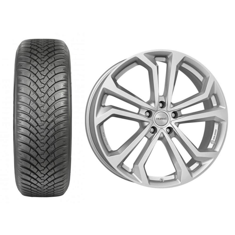 Roata completa Seat Ateca, Skoda Karoq, VW T-Roc janta aliaj Dezent TA Silver 7x17 + anvelopa iarna Falken HS01 215/55R17 98V XL