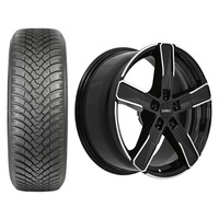 Roata completa Leon, Octavia, Golf, Jetta, Caddy janta aliaj Dezent SF Dark 6x15 + anvelopa iarna Falken HS01 195/65R15 91T