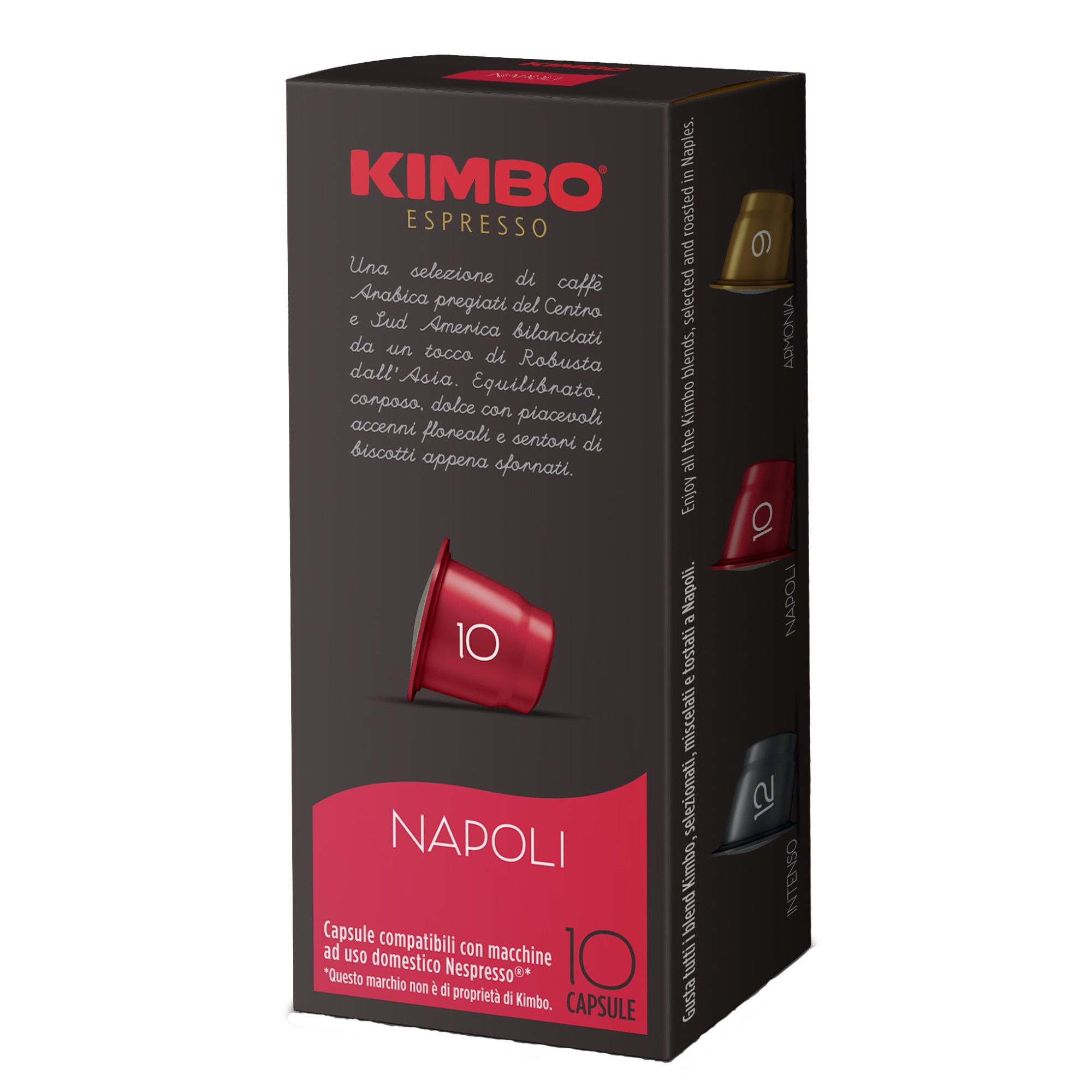 Capsule cafea Kimbo Napoli, compatibile Nespresso, 10 capsule, 57g