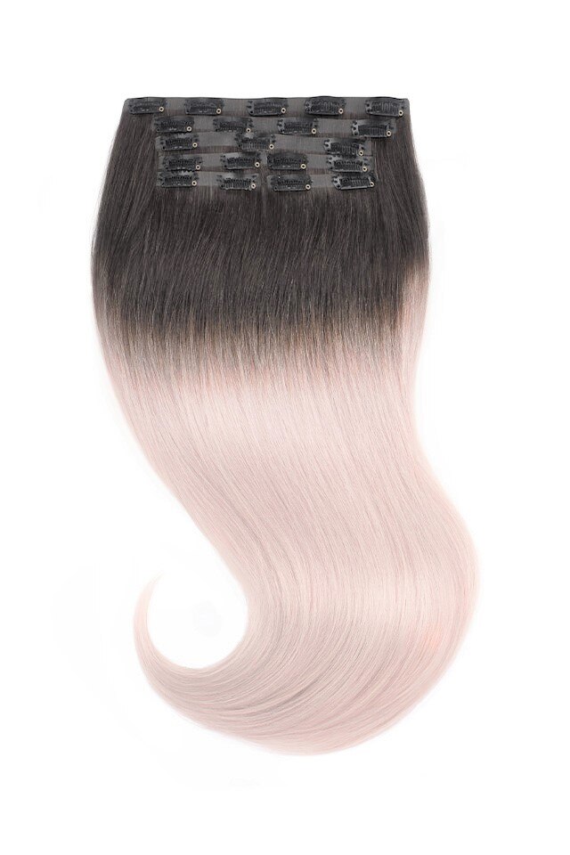 Extensii Par Natural CLIP ON Amora Black Collection Ombre 2/PLA , 35 cm