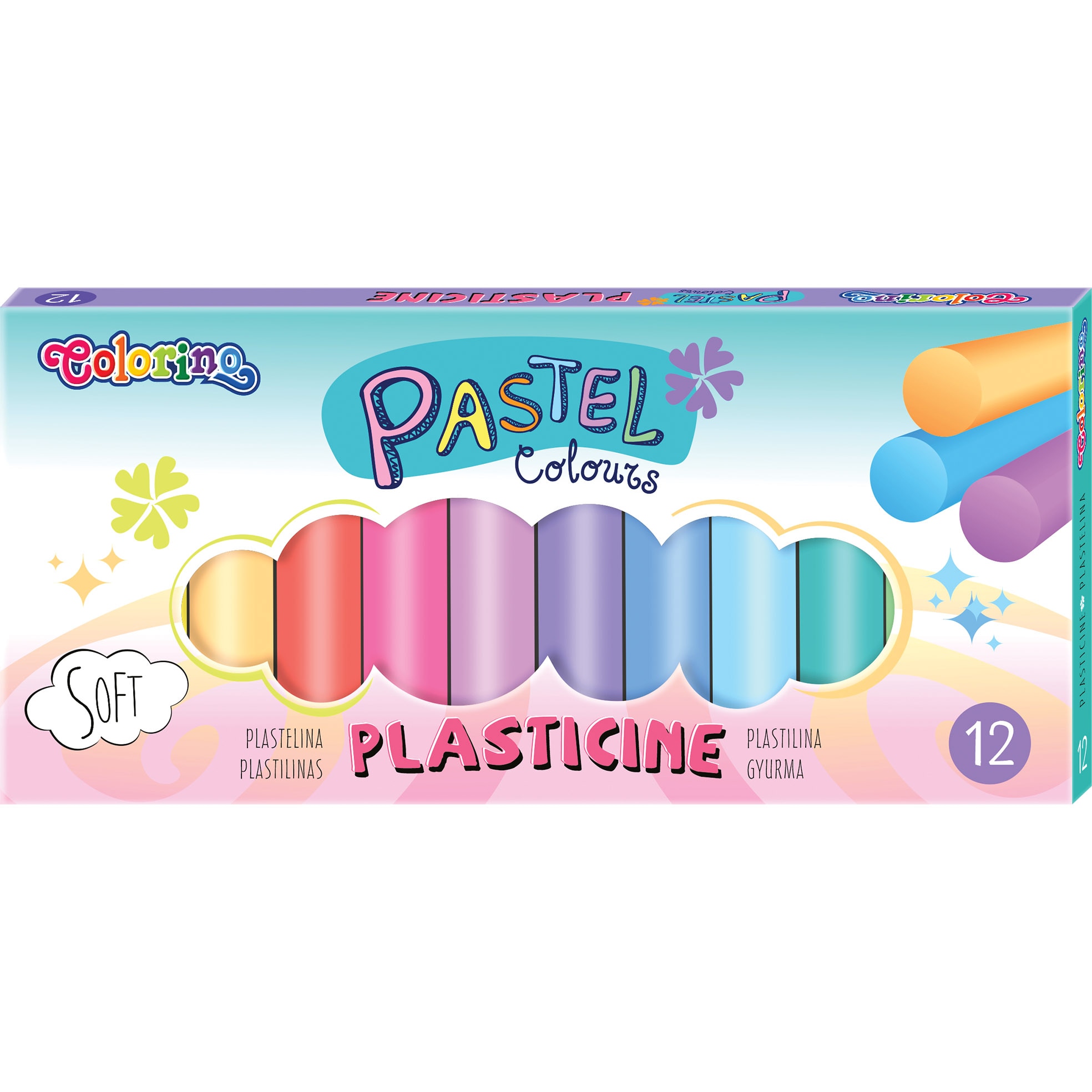 Plastilina Colorino pastel, 12 culori