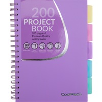 Caiet A5 Coolpack pastel, 200 pagini, mov, cu spira