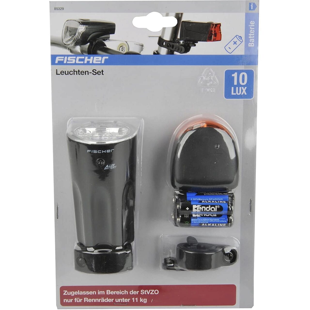 Set lumini fata/spate pentru bicicleta, Fischer