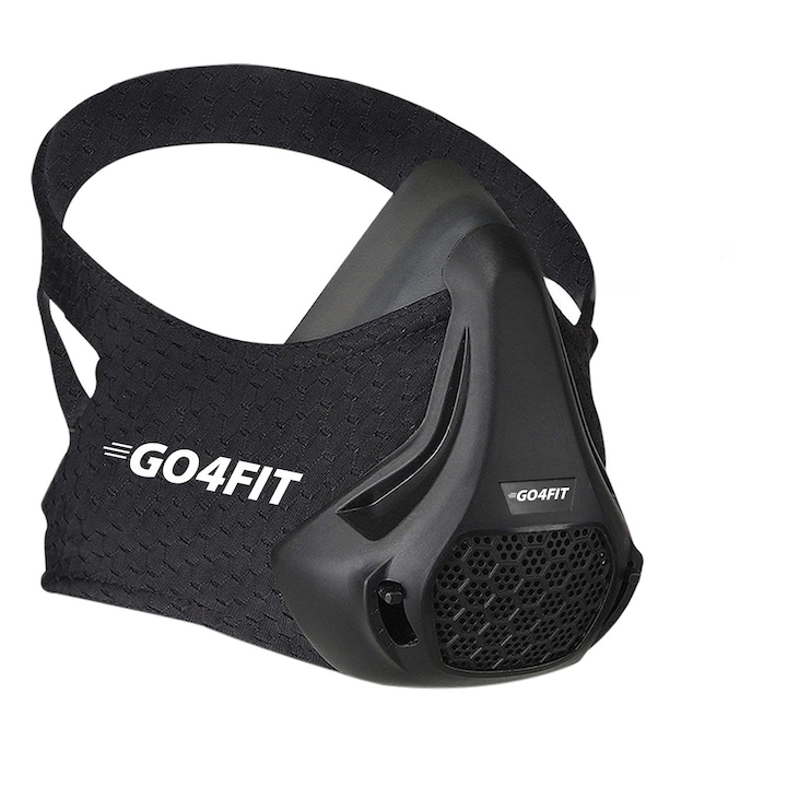 Masca antrenament , GO4FIT , Training Mask , Marime Universala pentru fitness, alergare, cardio, rezistenta