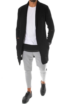 Hanorac pentru barbati, negru, T3557, fashion, model lung, Negru, XL Hanorac pentru barbati, negru, T3557, fashion, model lung, Negru, XL