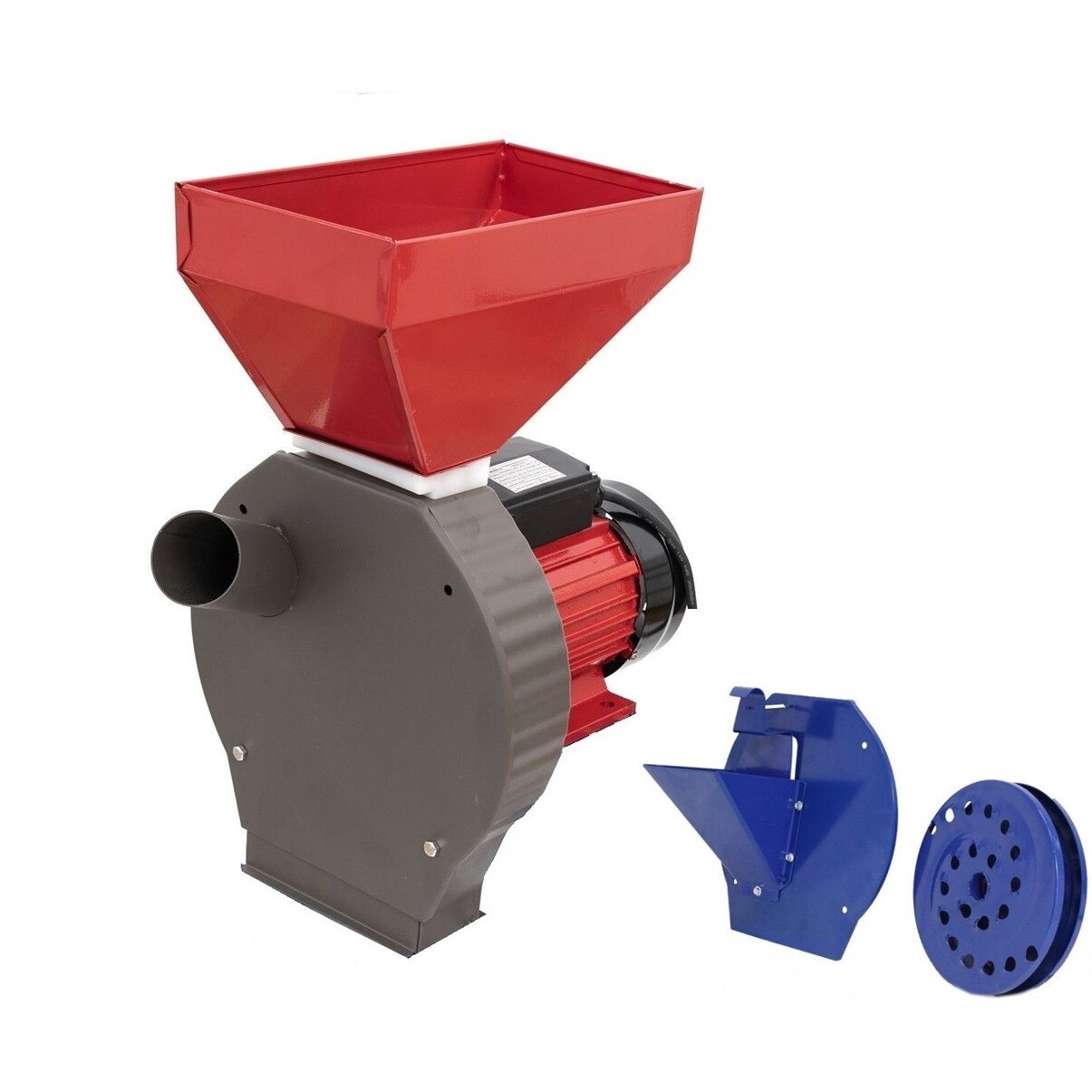 Moara electrica de Cereale si Stiuleti DDT, 3.5 Kw, cuva mica + Adaptor pentru legume si fructe
